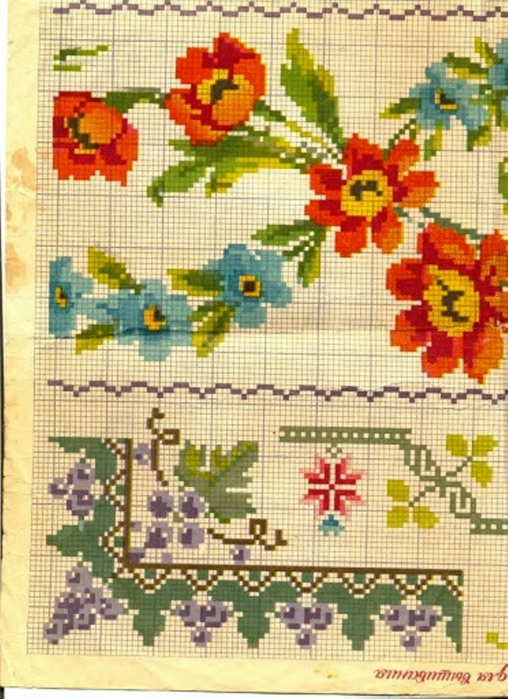 Вышивка крестом: красивые старинные схемы Petit Point