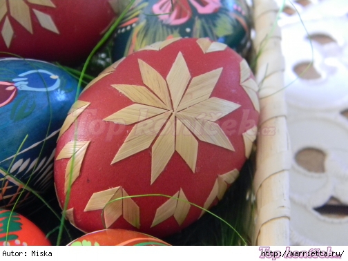пасхальные яйца декор соломкой (1) (504x378, 147Kb)