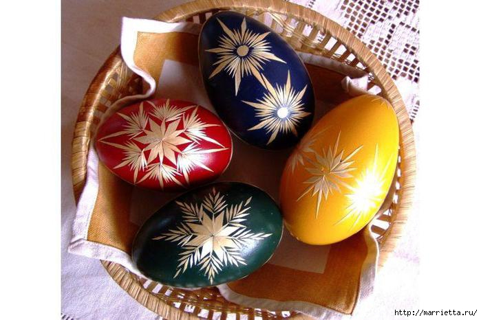 пасхальные яйца декор соломкой (11) (700x466, 157Kb)