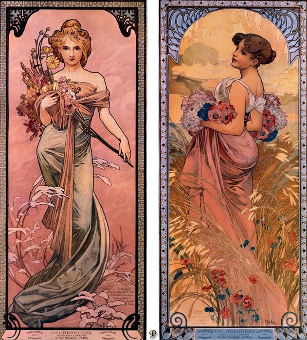 The seasons (Spring, Summer), 1898 (631x700, 196Kb)