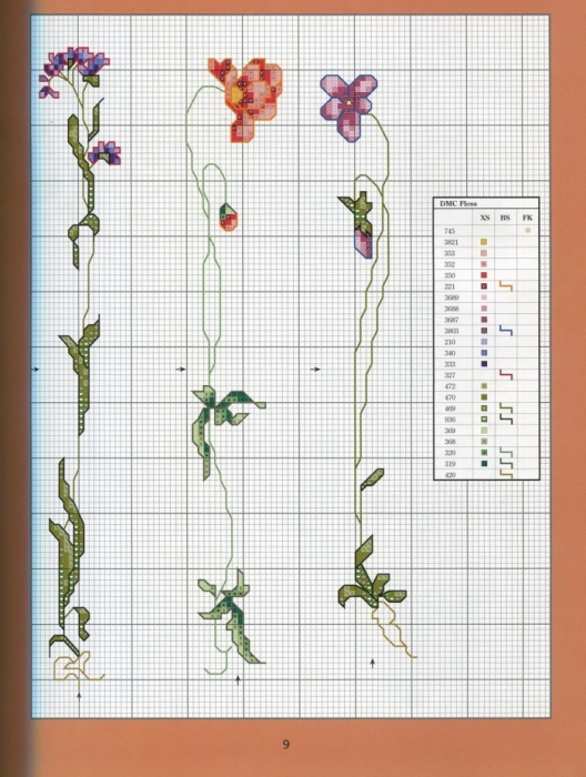 Отличный журнал вышивки Marie Barber - Cross-Stitch Florals (3) (528x700, 252Kb)