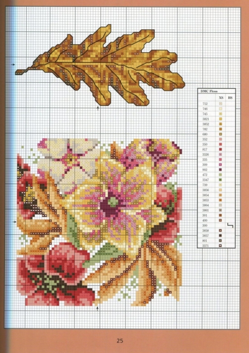 Отличный журнал вышивки Marie Barber - Cross-Stitch Florals (19) (494x700, 276Kb)