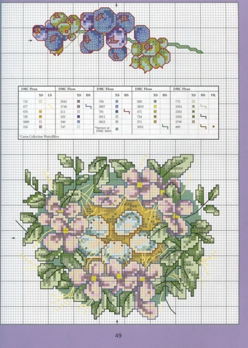 Отличный журнал вышивки Marie Barber - Cross-Stitch Florals (43) (500x700, 284Kb)