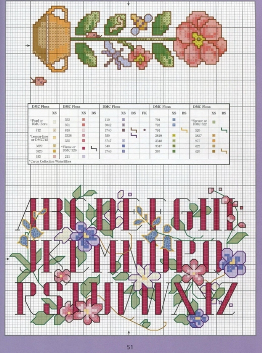 Отличный журнал вышивки Marie Barber - Cross-Stitch Florals (45) (520x700, 301Kb)