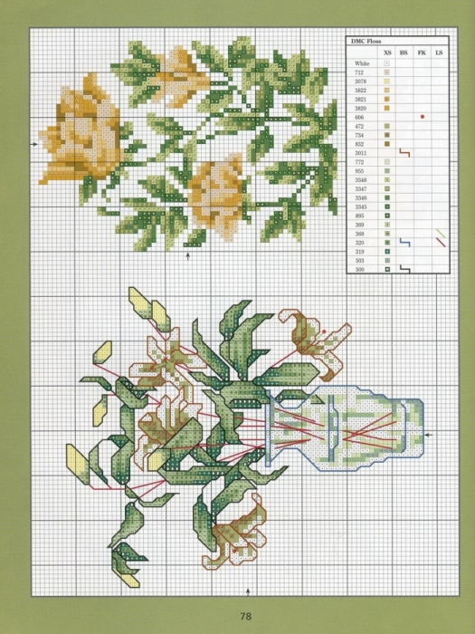 Отличный журнал вышивки Marie Barber - Cross-Stitch Florals (72) (525x700, 293Kb)