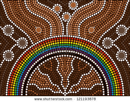 stock-vector-a-illustration-based-on-aboriginal-style-of-dot-painting-depicting-rainbow-121193878 (450x352, 99Kb)