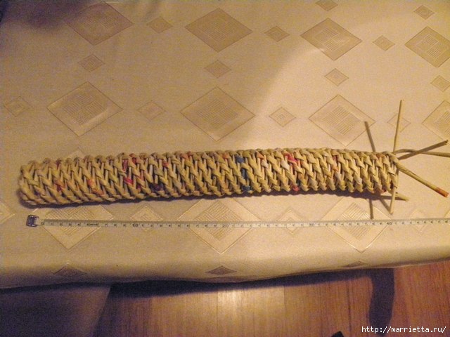 плетение из газет. венок спиральным плетением для пасхального декора (25) (640x480, 154Kb)