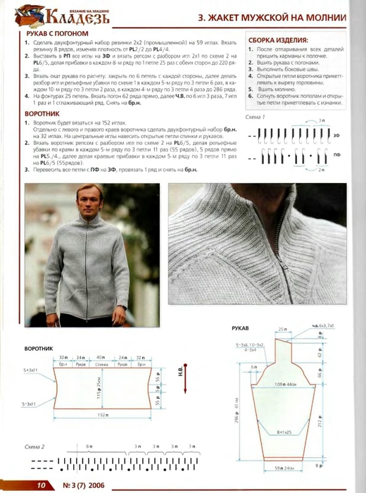 Мужской джемпер на молнии спицами схемы с описаниями