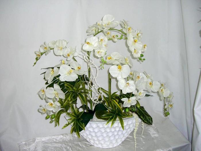 Топиарий из искусственных цветов. Орхидея. Мастер-класс с пошаговыми фото