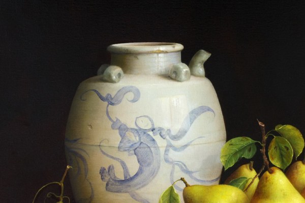 Pears Grapes & Oil Jar (600x399, 38Kb)