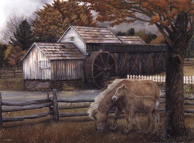 horses-at-the-old-mill-by-ed-wargo-688402 (400x295, 42Kb)