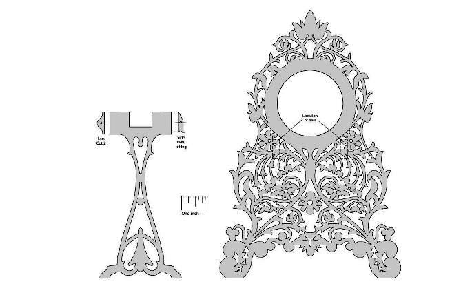 Freestanding Fretwork Clock-Pattern_1 (685x444, 38Kb)