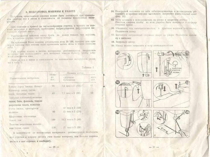 Инструкция по эксплуатации швейной машинки