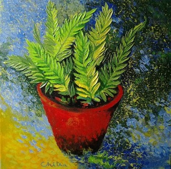 Fern-in-a-pot-I-painting-by-Chitra-Vaidya (550x545, 121Kb)