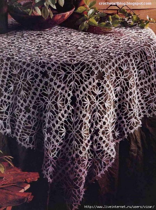 lace tablecloth Decorative Crochet (522x700, 385Kb)