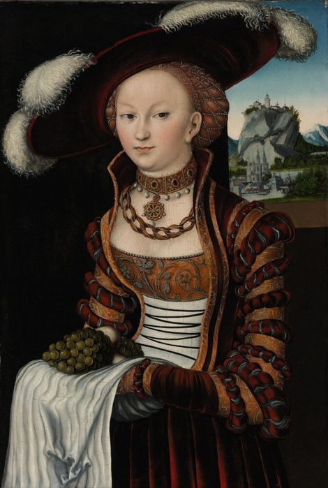 sothebys_lucas_cranach_lady_holding_grapes (470x700, 231Kb)