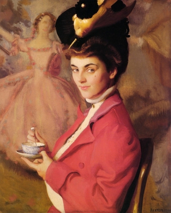 William Mc Gregor Paxton - Cherry or The Gay Nineties, 1906 (562x700, 255Kb)