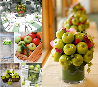 divasandweddings.com aple centrepiece apple favour wedding mele tema themed matrimonio verde (320x284, 165Kb)