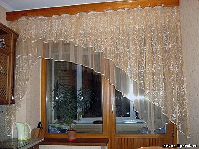 Варианты пошива штор на кухню