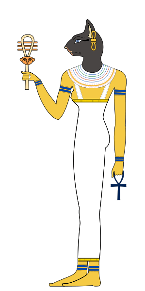 Bastet, the Goddess of Cat in Ancient Egypt (299x600, 43Kb)