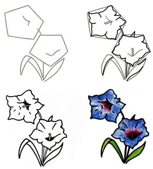 15 способов нарисовать красивые тюльпаны