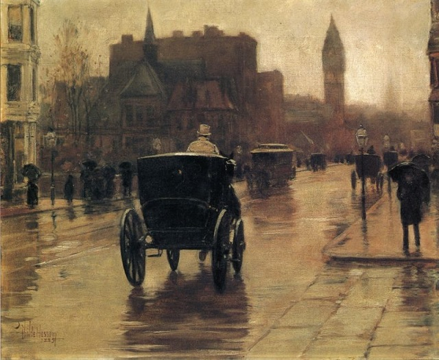 Columbus Avenue, Rainy Day (640x524, 315Kb)
