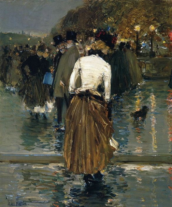 Promenade at Sunset, Paris (584x700, 476Kb)