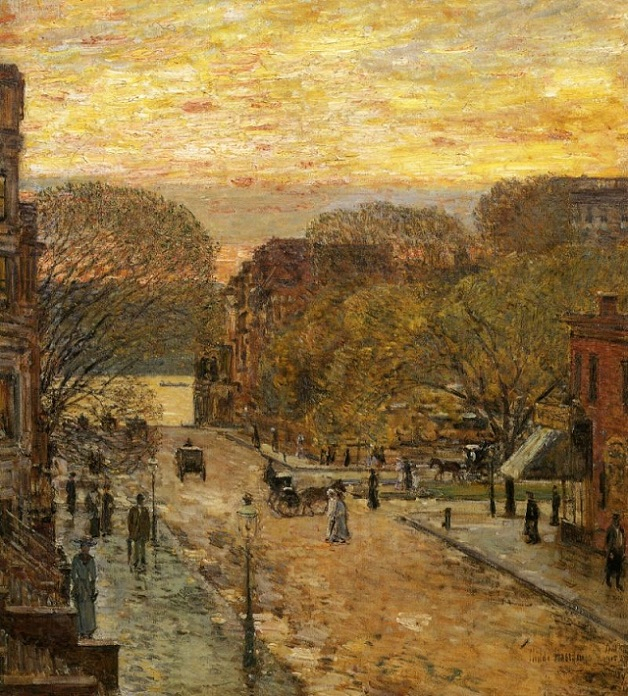 Spring on West 78th Street (628x696, 534Kb)