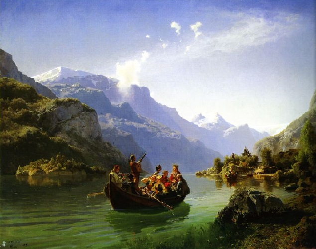 Bridal Procession on the Hardanger Fjord (635x500, 280Kb)