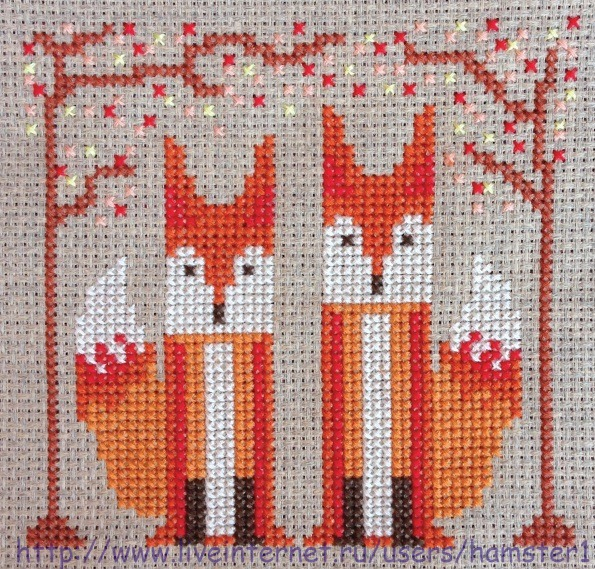 Foxy Pair (2) (595x569, 565Kb)