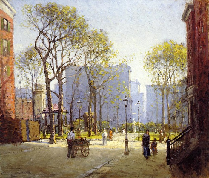 Late Afternoon, Washington Square (700x595, 521Kb)