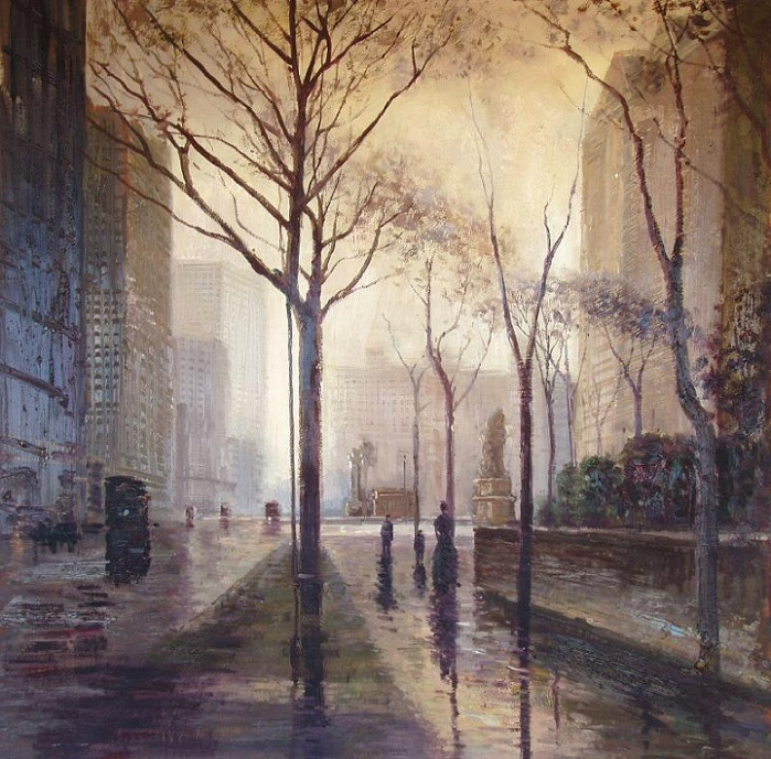 The Plaza After Rain (699x689, 476Kb)