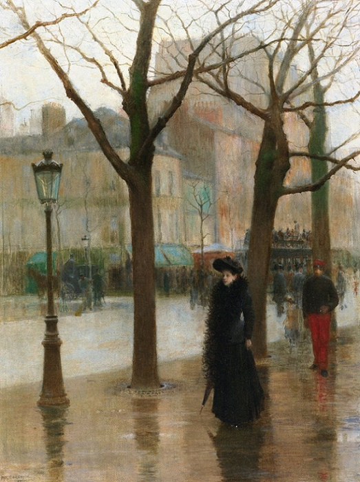 Paris Street in Winter (523x700, 413Kb)
