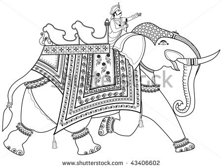 stock-vector-vector-illustration-of-a-decorated-indian-elephant-43406602 (450x342, 41Kb)