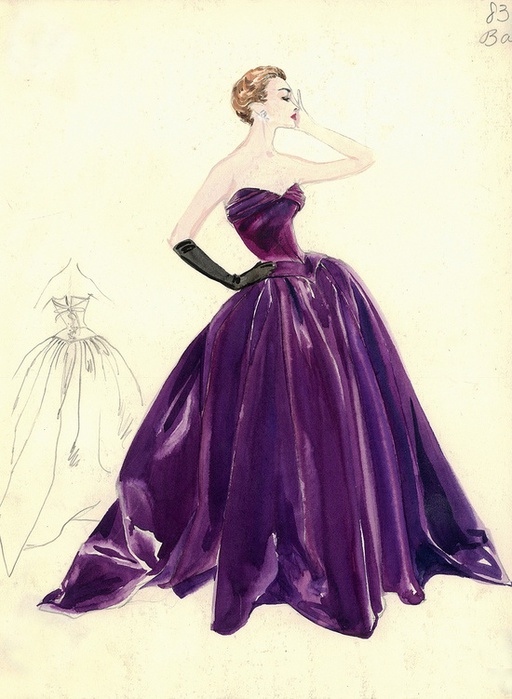 Bergdorf Goodman Archives. Coctail & Evening Dresses 1950-69 8 (512x700, 117Kb)