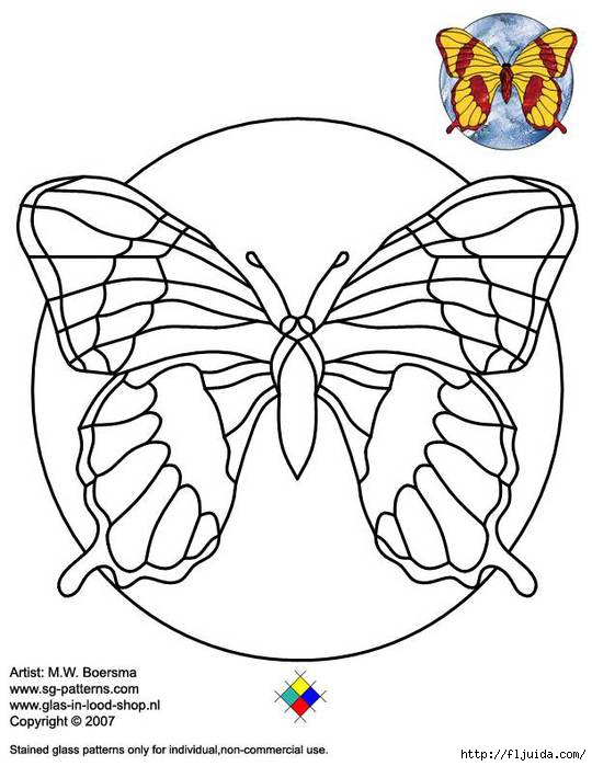 glass pattern 051 Butterfly (540x700, 151Kb)