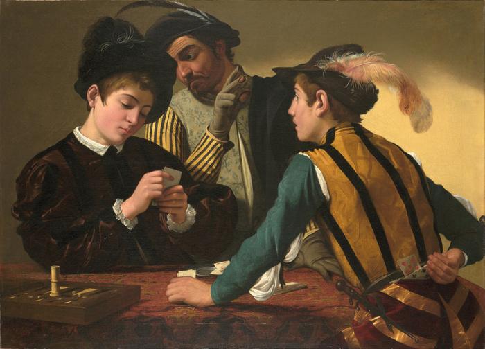 Caravaggio_(Michelangelo_Merisi)_-_The_Cardsharps_-_Google_Art_Project (700x504, 168Kb)