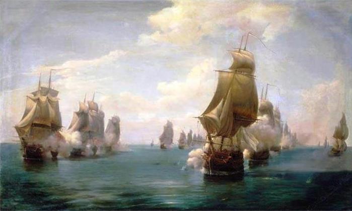 Batalla de La Dominique, 17 de abril de 1780 (700x420, 33Kb)