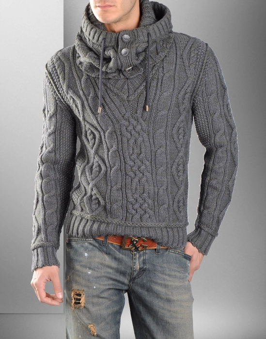 Вязание спицами свитера для мужчин с подробным ходом работы
