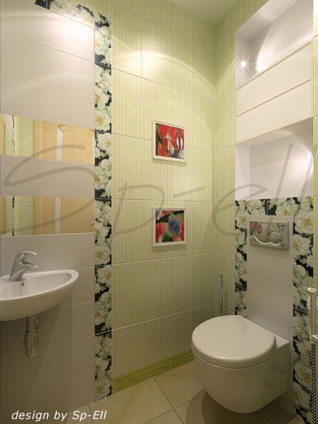 Интерьер ванной комнаты в эко стиле