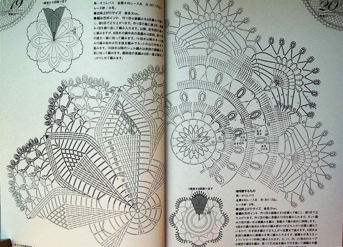 Салфетки крючком необычной формы и красоты из немецких журналов схемы и модели