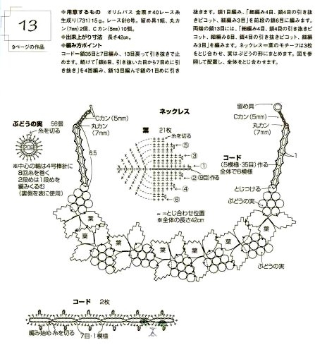 Колье крючком схемы и описание