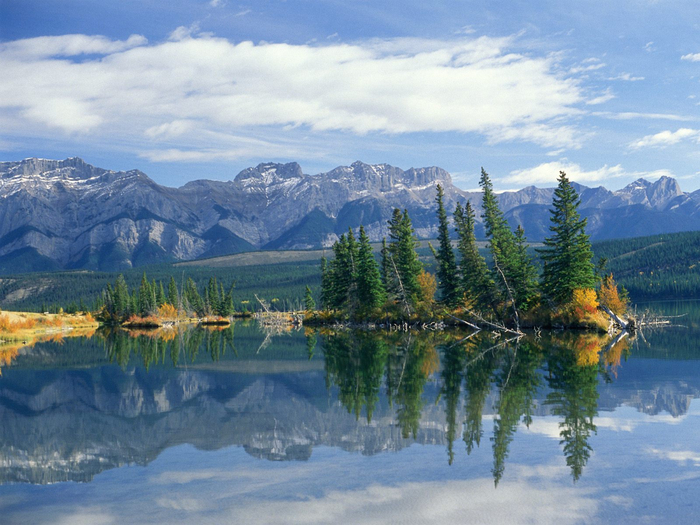 США фото обои озера Wabamun Lake (700x525, 432Kb)