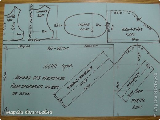 Выкройка и инструкция по пошиву комплекта для кукол Gotz 50 см (Наталия Иванова).