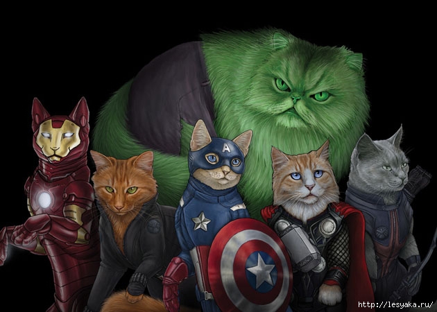 Cats-as-Superheroes-by-Jenny-Parks-1 (630x450, 148Kb)