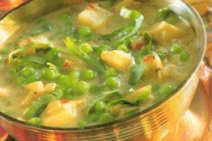 «Индийский суп с зеленым горошком»