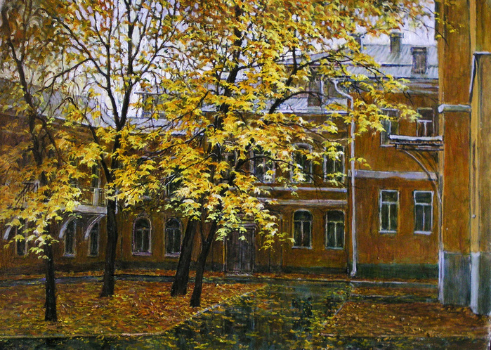 Осенний дворик в Лялином пер.-1 (2) (700x498, 293Kb)
