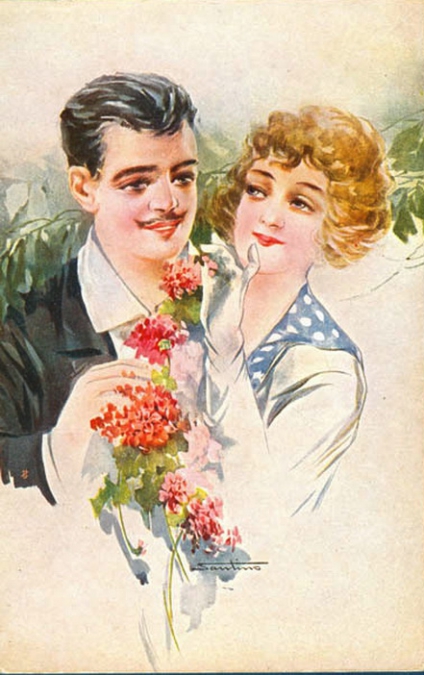 Милый грех. Old Love Postcards.