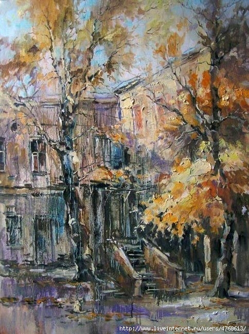 вор Чарина Анна. Осенний двор на Знаменке 92 (484x650, 278Kb)