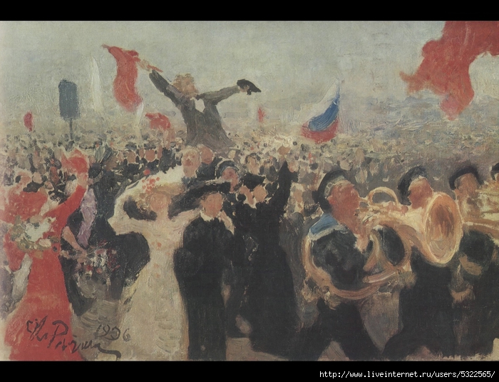 A186The Manifestation on 17 October 1905. 1906. (700x535, 285Kb)